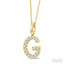 Classic 'G' Initial Diamond Pendant