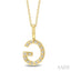 Classic 'G' Initial Diamond Pendant