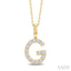 Classic 'G' Initial Diamond Pendant