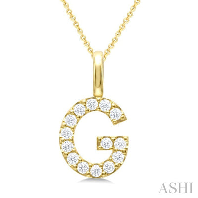 Classic 'G' Initial Diamond Pendant