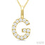 Classic 'G' Initial Diamond Pendant