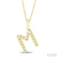 Classic 'M' Initial Diamond Pendant