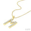 Classic 'M' Initial Diamond Pendant