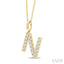 Classic 'N' Initial Diamond Pendant