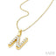 Classic 'N' Initial Diamond Pendant