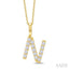 Classic 'N' Initial Diamond Pendant