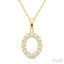Classic 'O' Initial Diamond Pendant