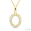 Classic 'O' Initial Diamond Pendant