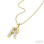 Classic 'R' Initial Diamond Pendant
