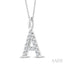 Classic 'A' Initial Diamond Pendant