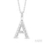 Classic 'A' Initial Diamond Pendant