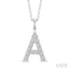 Classic 'A' Initial Diamond Pendant