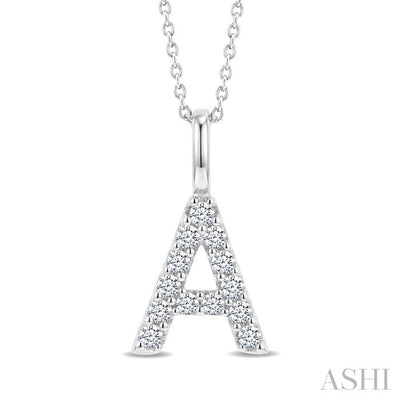 Classic 'A' Initial Diamond Pendant