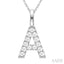 Classic 'A' Initial Diamond Pendant