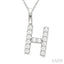 Classic 'H' Initial Diamond Pendant