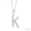 Classic 'K' Initial Diamond Pendant
