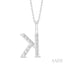 Classic 'K' Initial Diamond Pendant