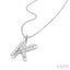 Classic 'K' Initial Diamond Pendant