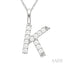 Classic 'K' Initial Diamond Pendant