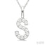 Classic 'S' Initial Diamond Pendant