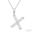 Classic 'X' Initial Diamond Pendant