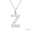 Classic 'Z' Initial Diamond Pendant