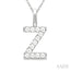 Classic 'Z' Initial Diamond Pendant