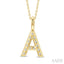 Classic 'A' Initial Diamond Pendant