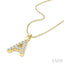 Classic 'A' Initial Diamond Pendant