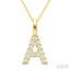 Classic 'A' Initial Diamond Pendant