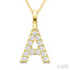 Classic 'A' Initial Diamond Pendant