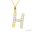 Classic 'H' Initial Diamond Pendant