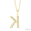 Classic 'K' Initial Diamond Pendant