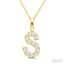 Classic 'S' Initial Diamond Pendant