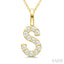 Classic 'S' Initial Diamond Pendant