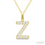 Classic 'Z' Initial Diamond Pendant