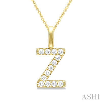 Classic 'Z' Initial Diamond Pendant