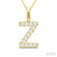 Classic 'Z' Initial Diamond Pendant