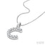 Classic 'C' Initial Diamond Pendant
