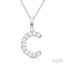 Classic 'C' Initial Diamond Pendant