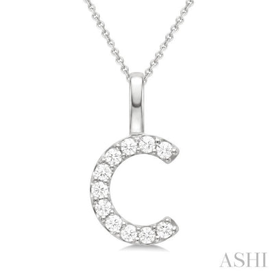 Classic 'C' Initial Diamond Pendant