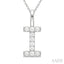 Classic 'I' Initial Diamond Pendant