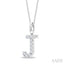 Classic 'J' Initial Diamond Pendant