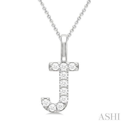 Classic 'J' Initial Diamond Pendant