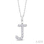 Classic 'J' Initial Diamond Pendant