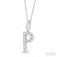 Classic 'P' Initial Diamond Pendant