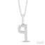 Classic 'P' Initial Diamond Pendant