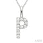 Classic 'P' Initial Diamond Pendant