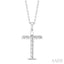 Classic 'T' Initial Diamond Pendant