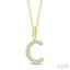 Classic 'C' Initial Diamond Pendant